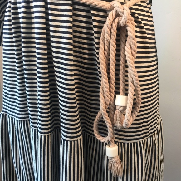 Anthropologie Hazel Dress, Stripes, Rope Bead Belt - Picture 12 of 13